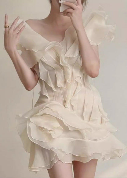 Aurelia - Ruffled Organza Mini Dress