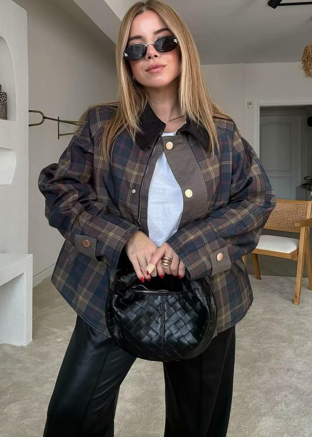 Lennon - Plaid Oversized Jacket