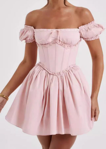 Amélie - Off-Shoulder Corset Mini Dress