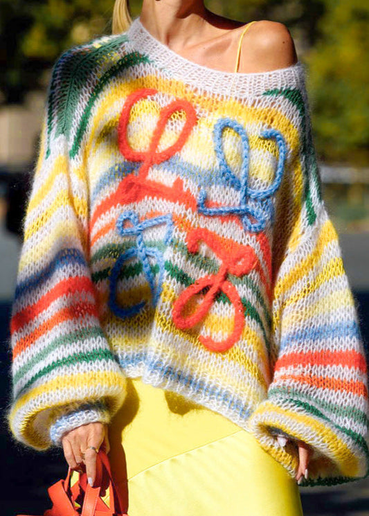 Aurora - Sheer Knit Multicolor Sweater