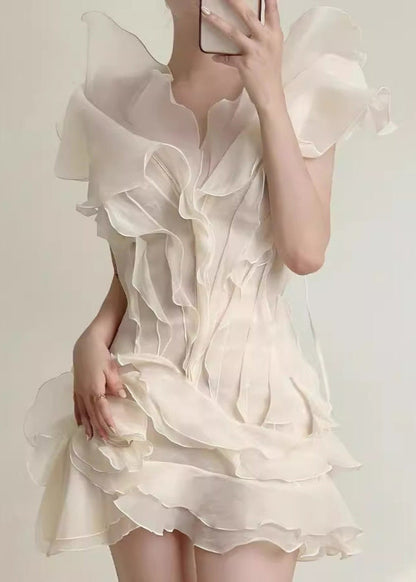 Aurelia - Ruffled Organza Mini Dress