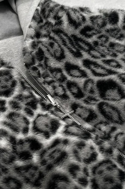 Unisex Leopard Street Hoodie