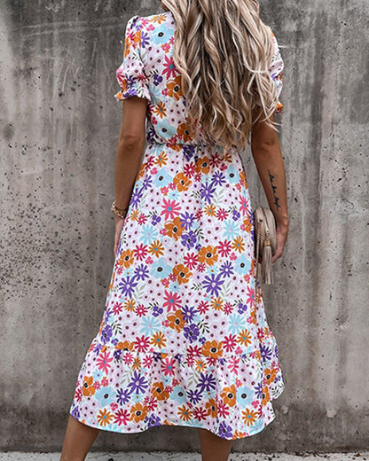 Marigold Dreams - Floral Maxi Dress