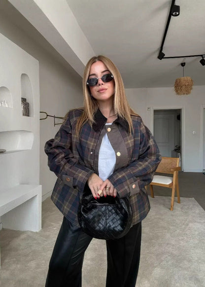 Lennon - Plaid Oversized Jacket