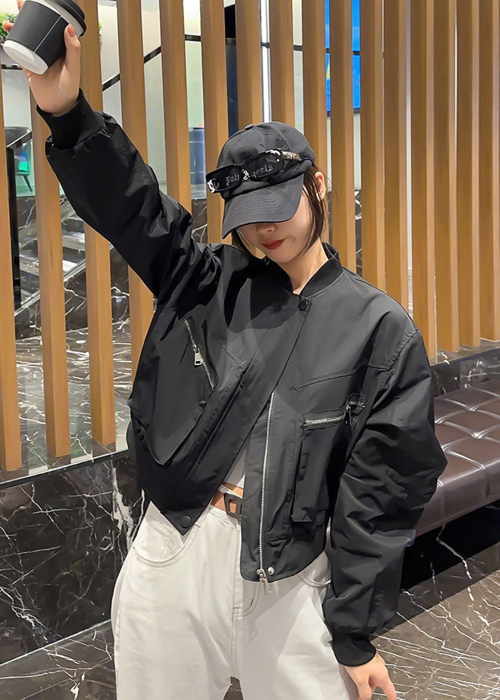 Utility Bomber Jacket – Relaxed Fit with Zipper Pocket Detail