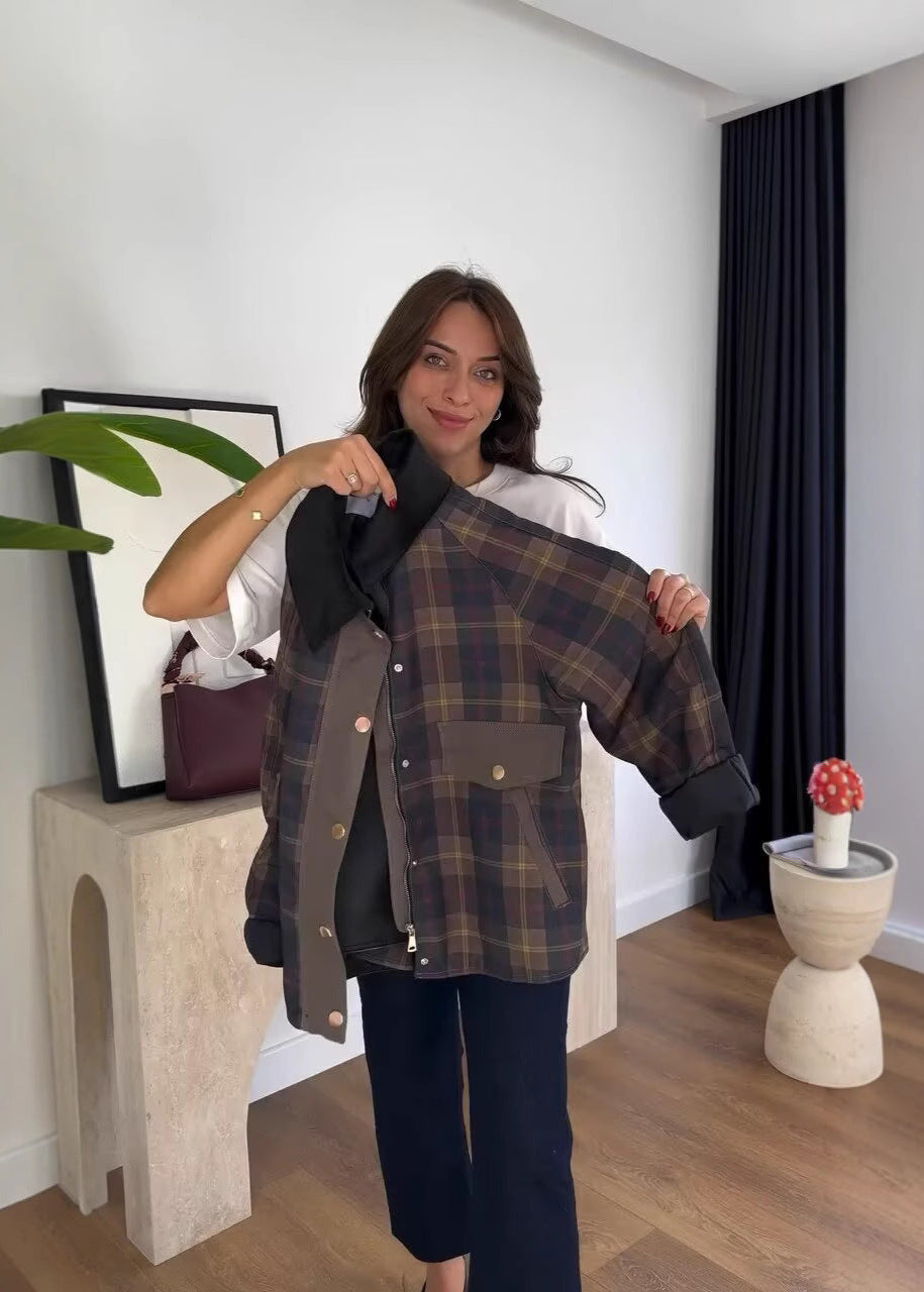 Lennon - Plaid Oversized Jacket