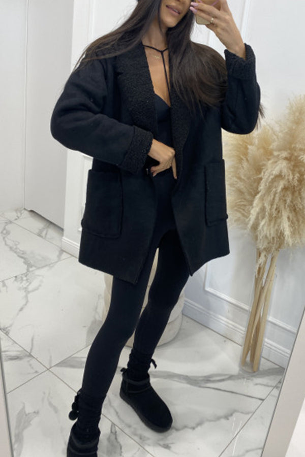 Warm short sherpa women's jacket