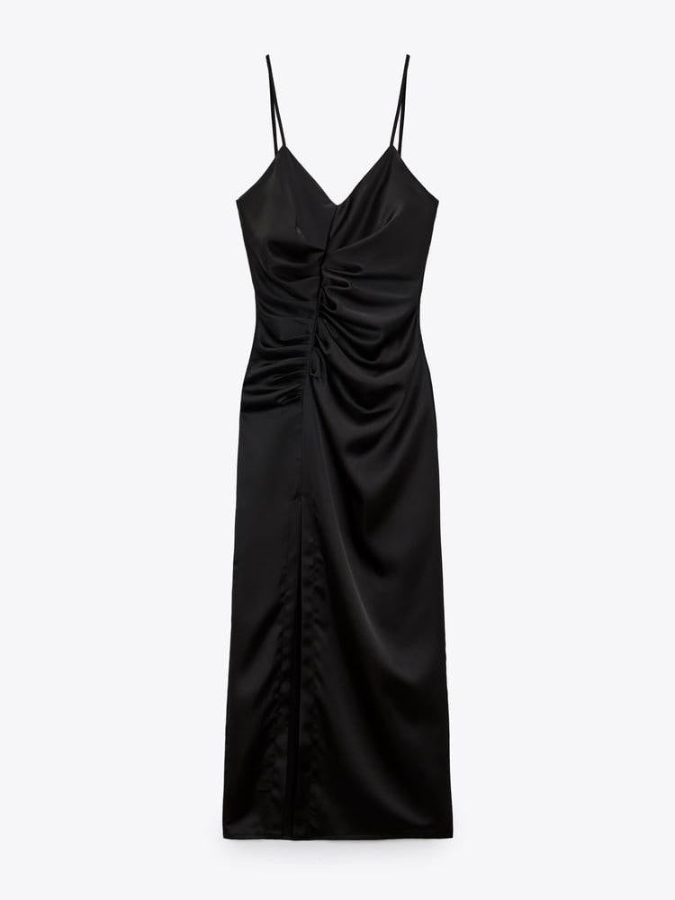 Ruched Cami Lace up Dress