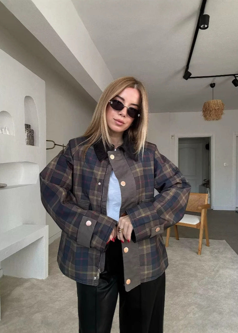 Lennon - Plaid Oversized Jacket