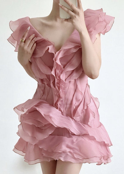 Aurelia - Ruffled Organza Mini Dress