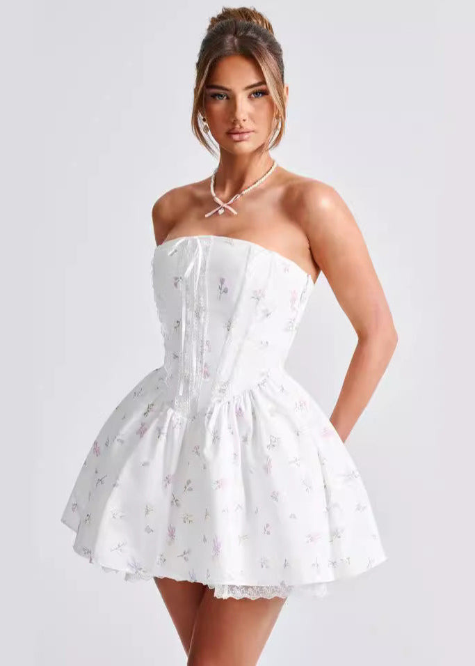 Isla - Strapless Corset Mini Dress