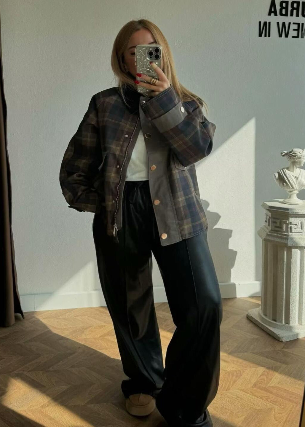 Lennon - Plaid Oversized Jacket