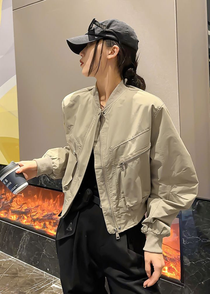 Utility Bomber Jacket – Relaxed Fit with Zipper Pocket Detail
