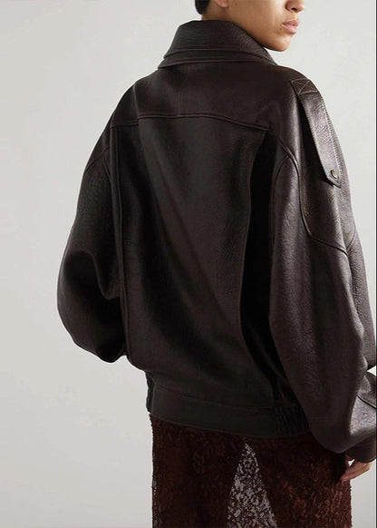 Oversized Leather Biker Jacket – Vintage-InspiRed Statement