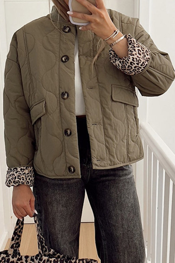 Army Green Relaxed Cotton Coat