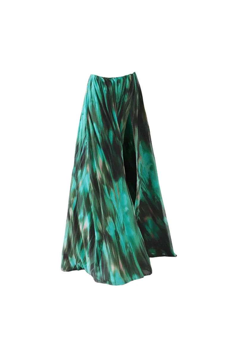 Ink Green Cutout Swimsuit Set