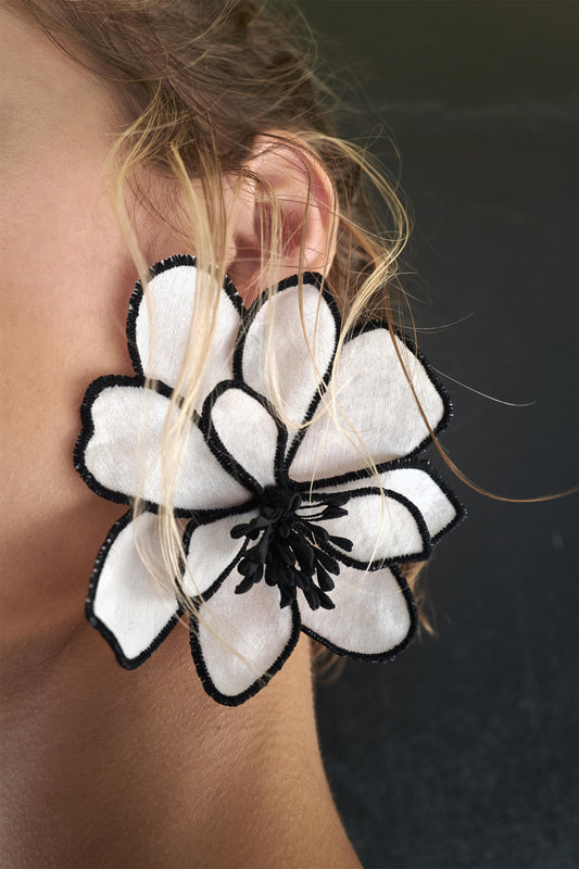 Flower Fabric Earrings