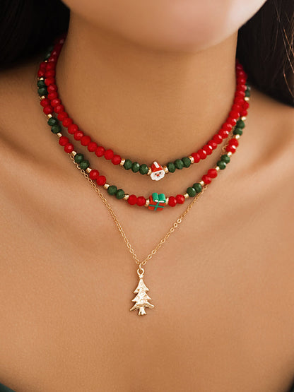 Festive Joy - 3-Piece Holiday Necklace Set