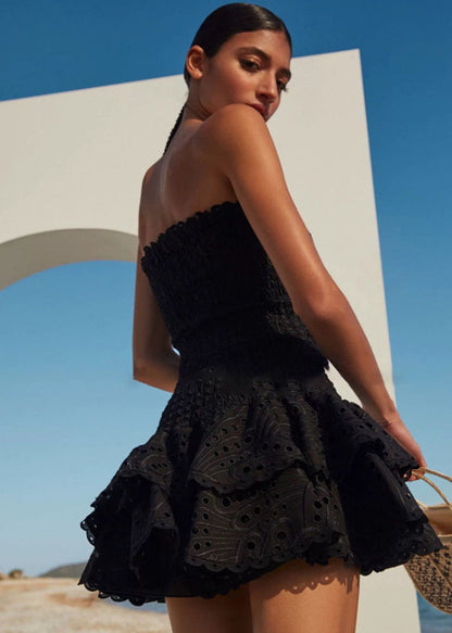 Santorini Smocked Strapless Mini Dress