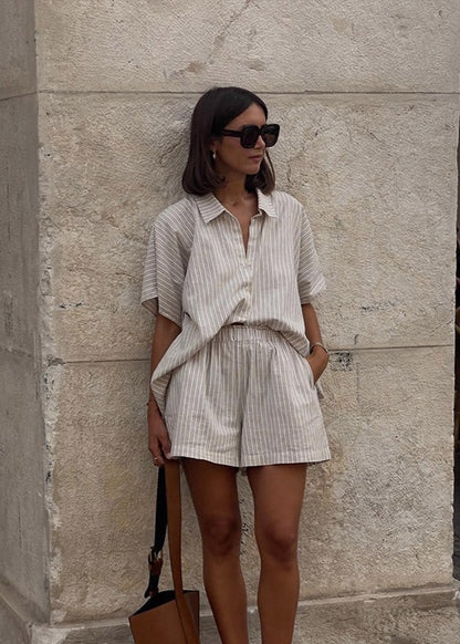 Striped Linen Two-Piece Set – Relaxed Summer Staple