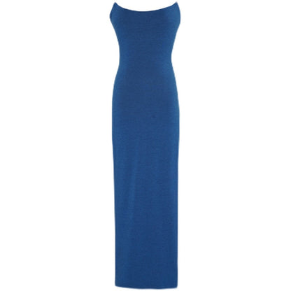 Sexy Low-Cut Backless High-Slit Gown Dress