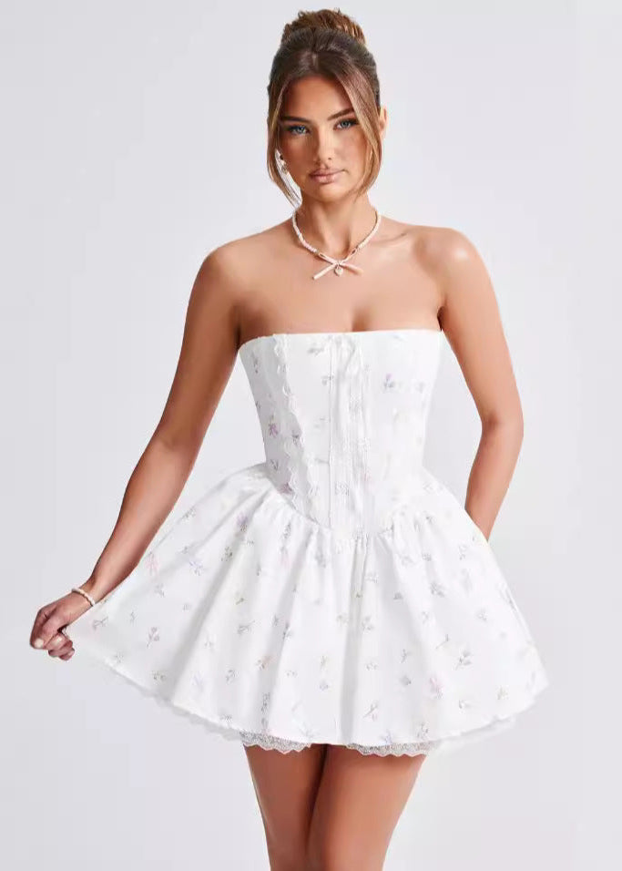 Isla - Strapless Corset Mini Dress