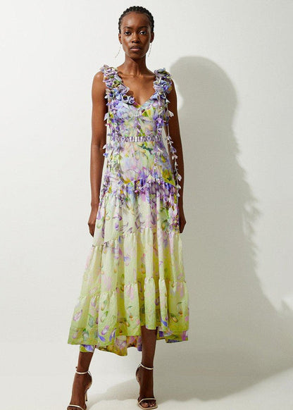 Garden Reverie - Ruffle Strap Floral Set