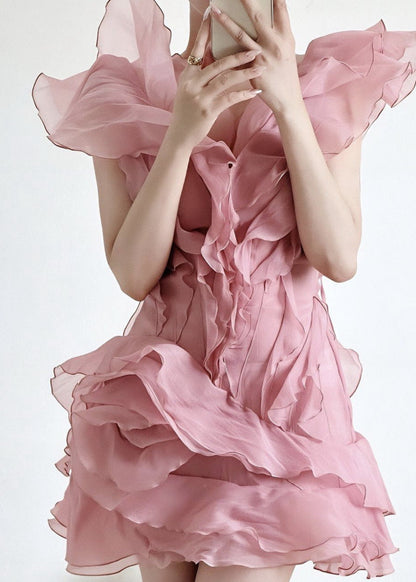Aurelia - Ruffled Organza Mini Dress