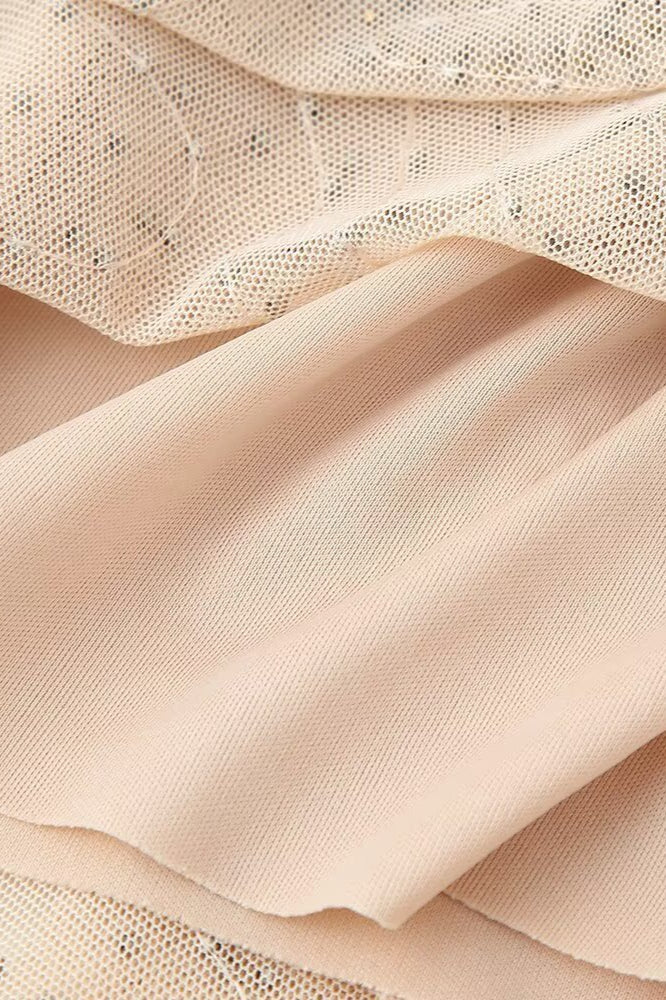 Embellished Sheer Solid Maxi Dress