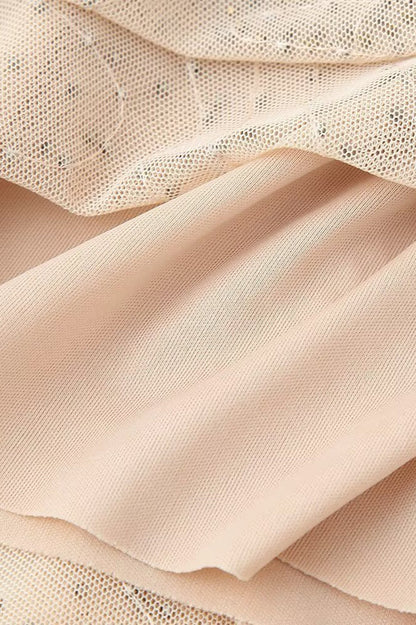 Embellished Sheer Solid Maxi Dress