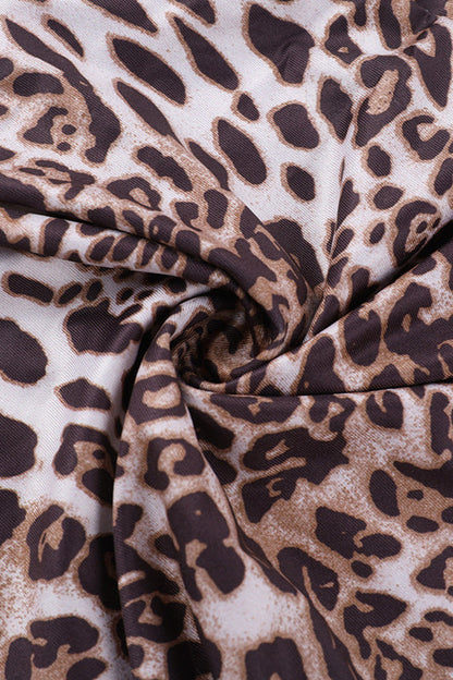 Lace Split Cami Leopard Maxi Dress