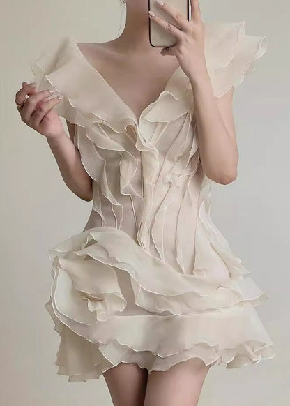 Aurelia - Ruffled Organza Mini Dress