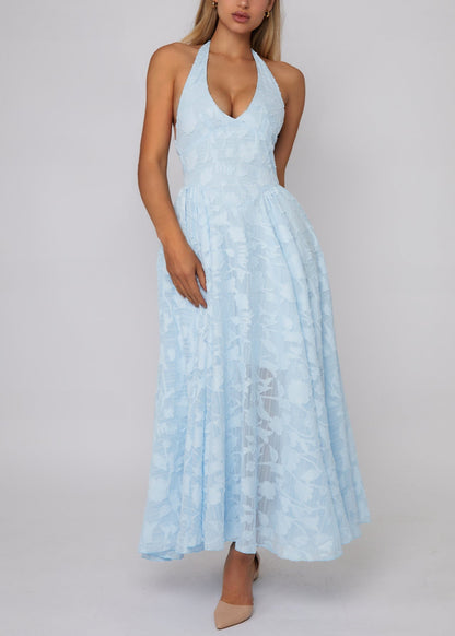 Celeste - Halter Lace Maxi Dress
