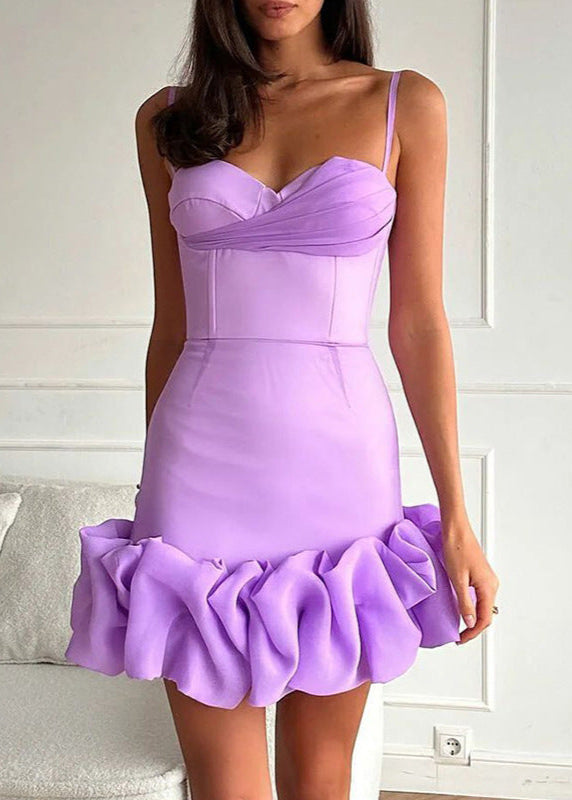 Amara Ruffle Hem Corset Mini Dress