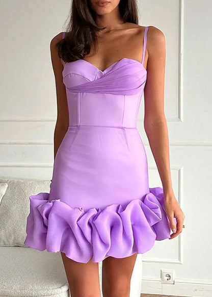 Amara Ruffle Hem Corset Mini Dress