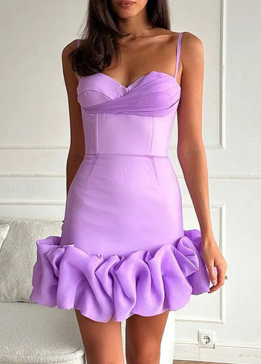 Amara Ruffle Hem Corset Mini Dress