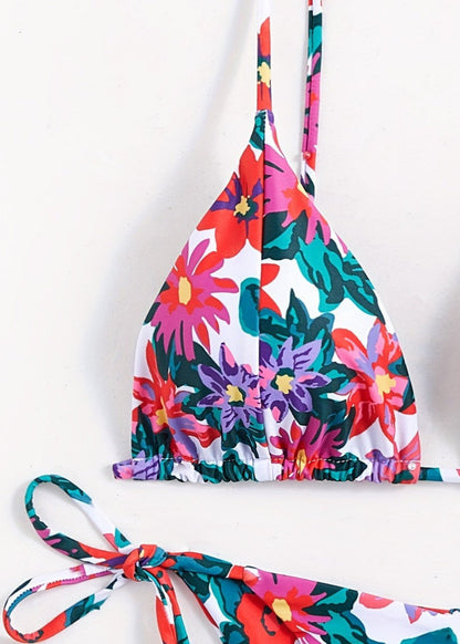 Tropical Blossom - One-Piece Swimsuit with Vibrant Floral Print