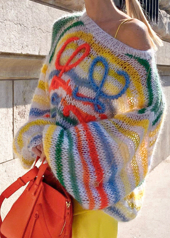 Aurora - Sheer Knit Multicolor Sweater