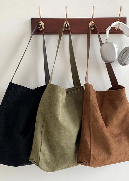 Minimalist-Chic Suede Tote