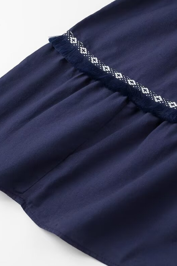 Temperamental and Mature V-neck Tassel Dress