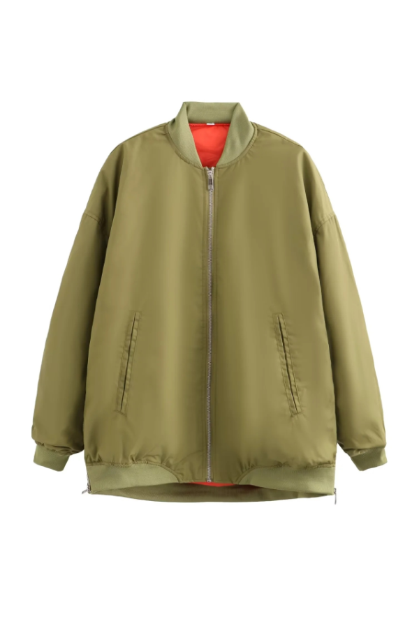 Oversized Bomber Loose Biker Jacket