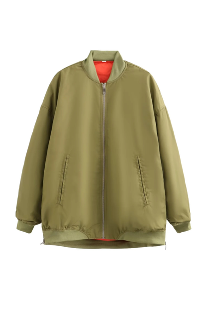 Oversized Bomber Loose Biker Jacket