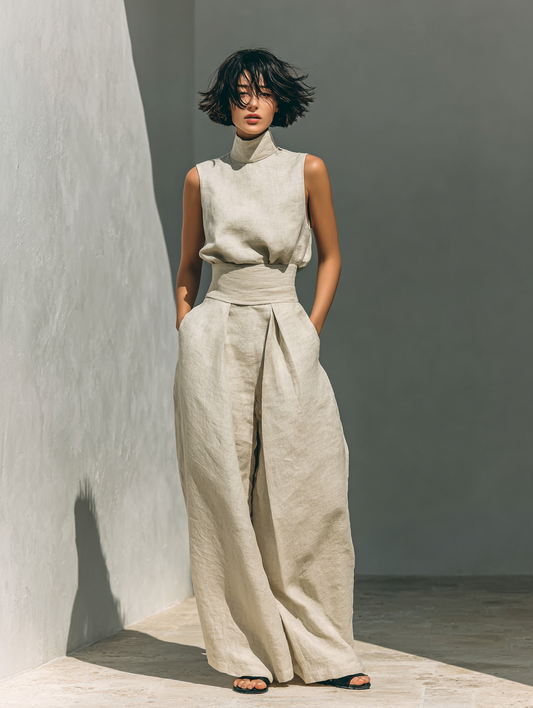 The Maria Set - Wide-Leg Trousers & Top