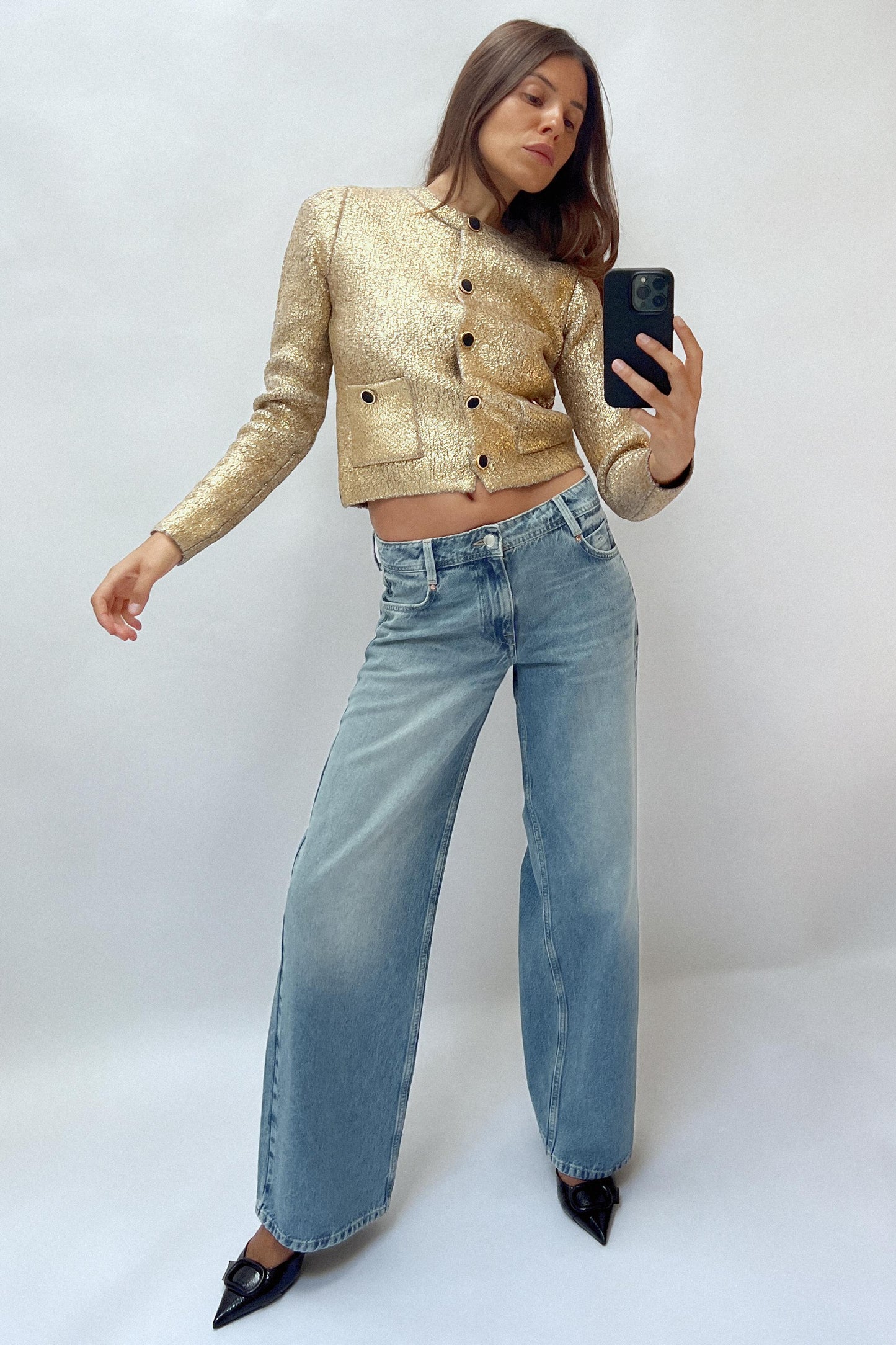 Brook Gold Knit Cardigan