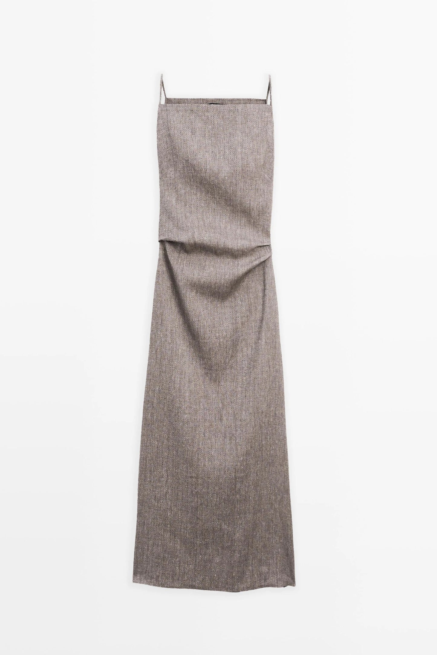 Linen-Blend Flowing Maxi Dress