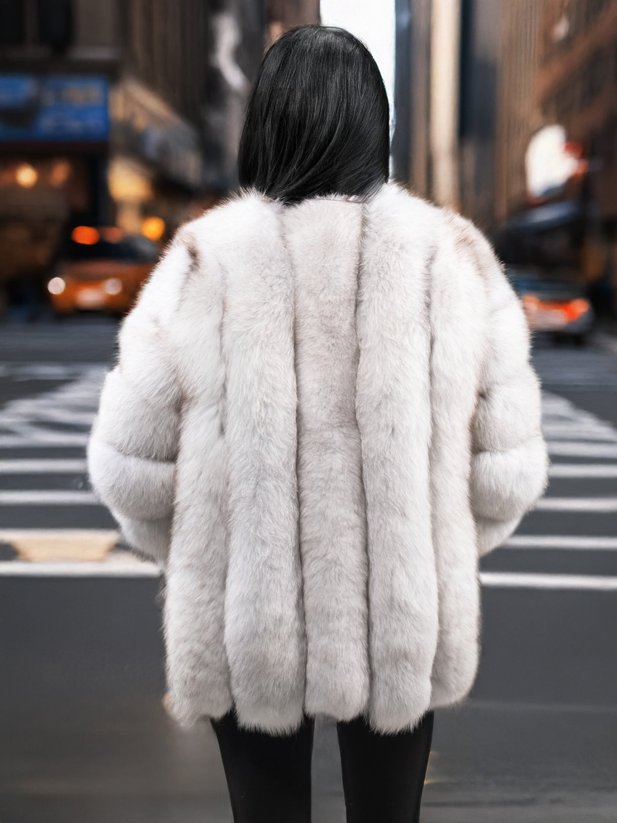 Plush Faux Fur Coat Crew Neck Winter Eco-friendly Fur Jacket For Women 2026