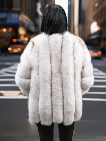 Plush Faux Fur Coat Crew Neck Winter Eco-friendly Fur Jacket For Women 2026