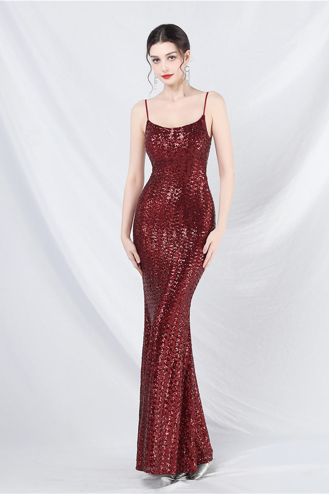 Elegant Sequin Cami Maxi Dress