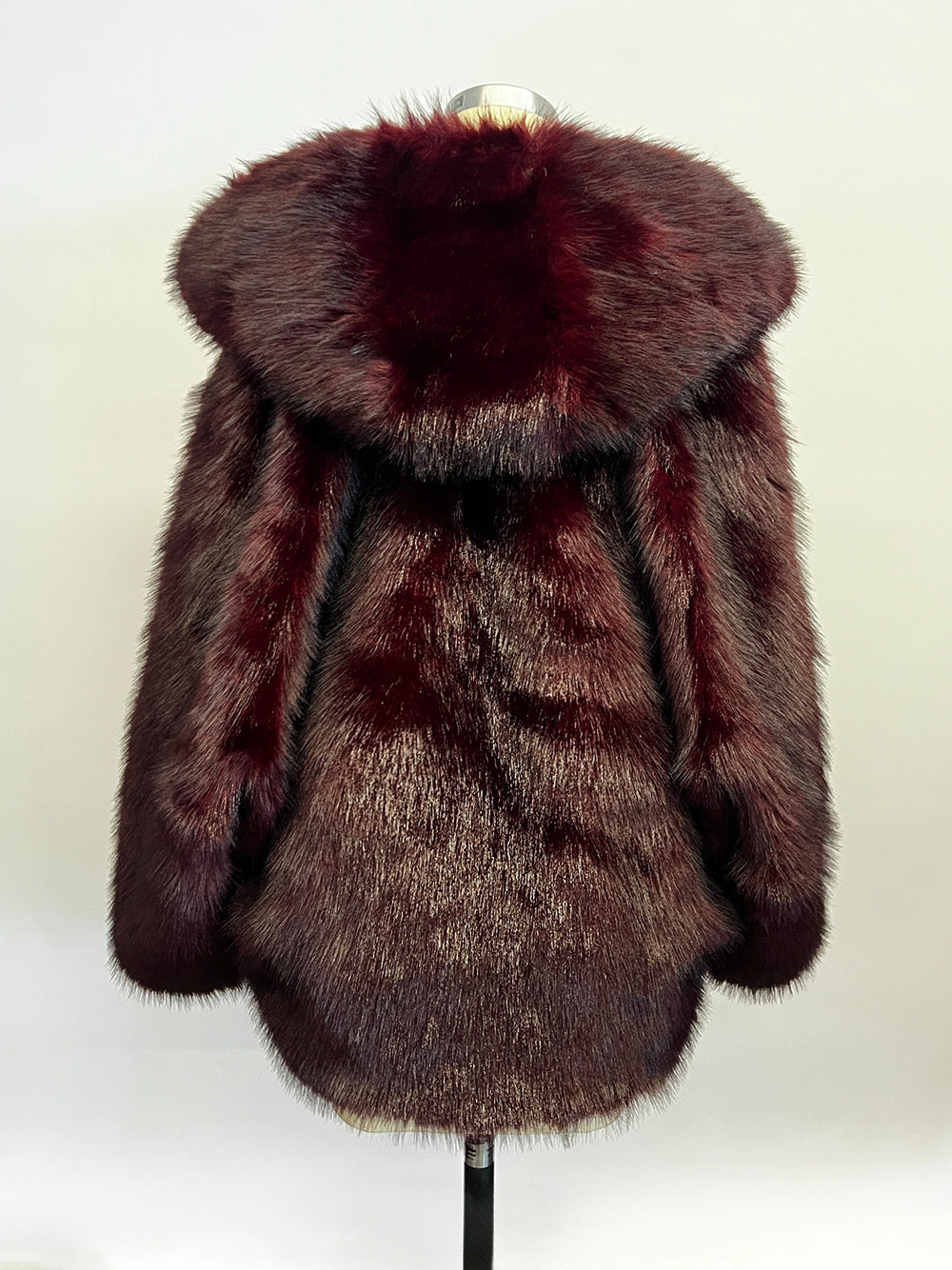 Faux Fur Coats With Hood High Low Design Winter Jacket For Women 2026