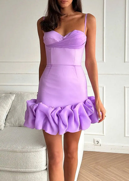 Amara Ruffle Hem Corset Mini Dress